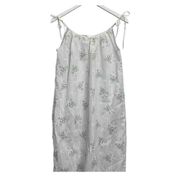 Vintage Ballet Peignoir Set Size M White Floral Cotton Blend Robe Gown Short New - Picture 3 of 12